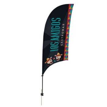 7.5' Value Single-Sided Razor Sail Sign - Value Spike