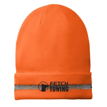 CornerStone® Enhanced Visibility Beanie with Reflective Stripe