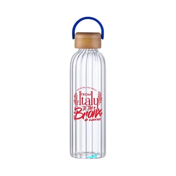 21 oz Rawlins Glass Bottle w/ Bamboo Lid