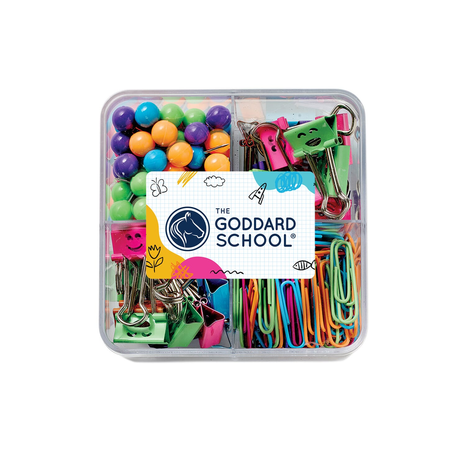 Supply Line® Square Clips & Pins Set Neon