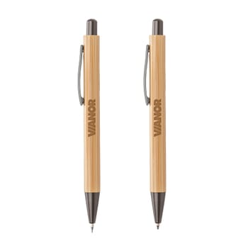 Lucky Clicker Bamboo Pen &amp; Pencil Set