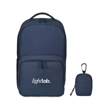 Fletcher Recycled rPET Laptop Backpack &amp; Mini Pouch Bag Charm Set