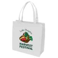 White lightweight tote bag with full color imprint